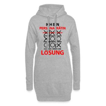 Personalrätin Personalrat Abschied Sprüche Lustig - Hoodie-Kleid - Grau meliert - Vorne