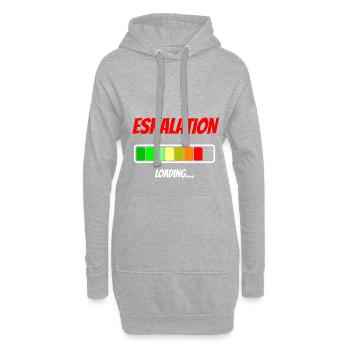 Eskalation loading Ladebalken eskalieren Party - Hoodie-Kleid - Grau meliert - Vorne