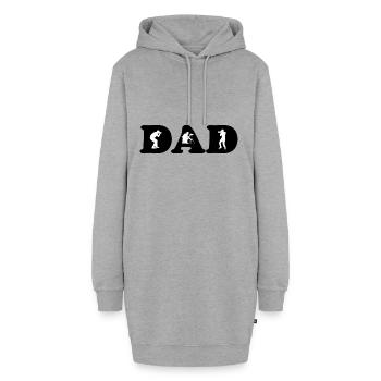 Papa Photographe Papa Photographie - Sweat-shirt à capuche long Femme - gris chiné - Devant