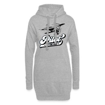 Fliegen Flieger Pilot Pilotin | Farben änderbar - Hoodie-Kleid - Grau meliert - Vorne