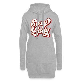 Sexy Lady | Farben änderbar - Hoodie-Kleid - Grau meliert - Vorne