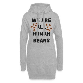 We are all human beans. Trends. Unic - Hoodie Dress - heather grey - Front