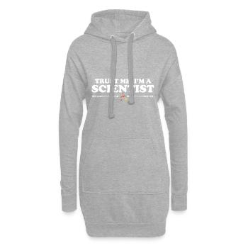 Trust me I'm a Scientist, Atom - Sprüche - Spruch - Hoodie-Kleid - Grau meliert - Vorne