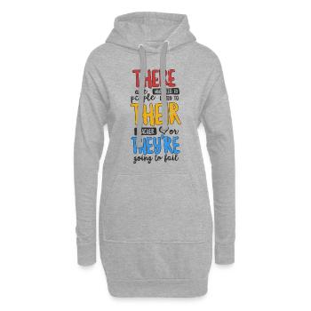 Là, ils sont T-shirt Cadeau drôle de professeur - Sweat-shirt à capuche long Femme - gris chiné - Devant
