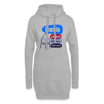 DDR CHEMIE VEB Propaganda Retro Industrie Design - Hoodie-Kleid - Grau meliert - Vorne