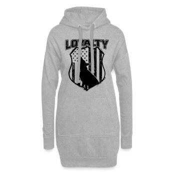 Berger allemand Police Application de la loi - Sweat-shirt à capuche long Femme - gris chiné - Devant