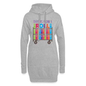 Archivierer - Hoodie-Kleid - Grau meliert - Vorne