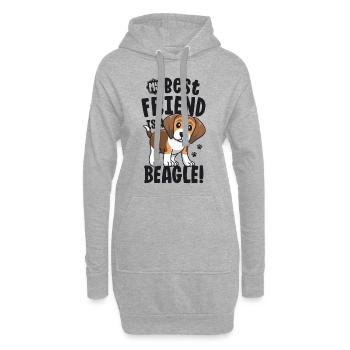 Beagle Dad Shirt Beagle Mom Cadeaux pour Beagle - Sweat-shirt à capuche long Femme - gris chiné - Devant