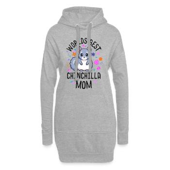 Worlds Best Chinchilla Maman Chemise Mignon Floral - Sweat-shirt à capuche long Femme - gris chiné - Devant