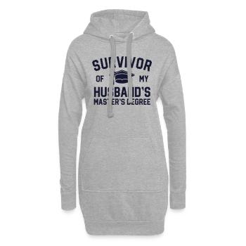 Survivor Of My Husbands Diplôme de maîtrise - Sweat-shirt à capuche long Femme - gris chiné - Devant
