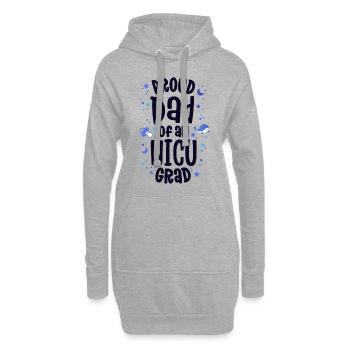 Stolzer Vater eines NICU-Absolventen - Hoodie-Kleid - Grau meliert - Vorne