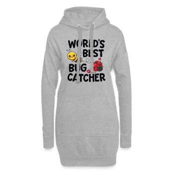 Weltbester Insektenfänger Entomologe Insektendame - Hoodie-Kleid - Grau meliert - Vorne