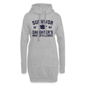 Survivor Of My Daughters Master-Abschluss - Hoodie-Kleid - Grau meliert - Vorne