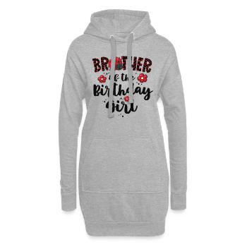 Bruder des Geburtstagskindes passenden Familientreffens - Hoodie-Kleid - Grau meliert - Vorne
