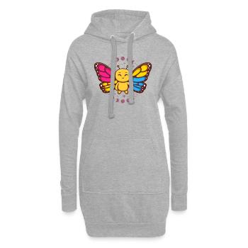 Pansexual Monarch Butterfly Insect Subtle Pan - Hoodie Dress - heather grey - Front