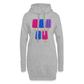 Bisexual Eis am Stiel 4. Juli Bisex Bi Subtle - Hoodie-Kleid - Grau meliert - Vorne