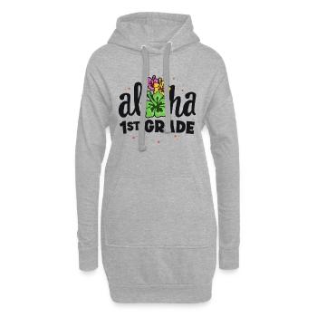 Aloha 1st Grade Tropical Teacher Erster Tag zurück - Hoodie-Kleid - Grau meliert - Vorne
