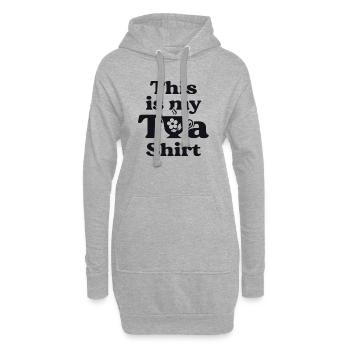 Lustige Teeparty Dies ist mein Tee-Shirt Wortspiel Tee-Zeit - Hoodie-Kleid - Grau meliert - Vorne