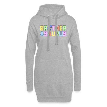 Bruder Asaurus Dinosaurier Geburtstagsfeier TRex - Hoodie-Kleid - Grau meliert - Vorne