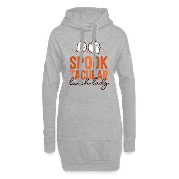 Mittagessen Dame Halloween Schule Cafeteria Matching - Hoodie-Kleid - Grau meliert - Vorne