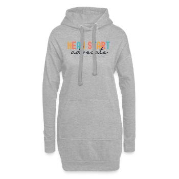 Défenseur du Programme d’aide préscolaire aux enfants en garderie - Sweat-shirt à capuche long Femme - gris chiné - Devant