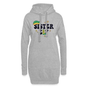 Schwester Elf Passende Familie Weihnachtsgruppe Weihnachten - Hoodie-Kleid - Grau meliert - Vorne