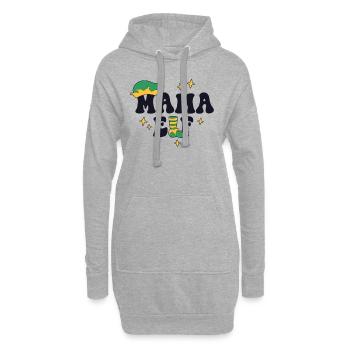 Mama Elf Passende Familie Weihnachtsgruppe Weihnachten Mama - Hoodie-Kleid - Grau meliert - Vorne