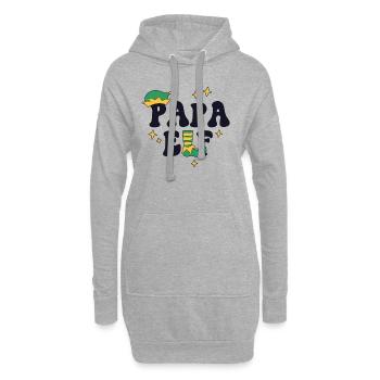 Papa Elf Passende Familie Weihnachtsgruppe Weihnachten - Hoodie-Kleid - Grau meliert - Vorne
