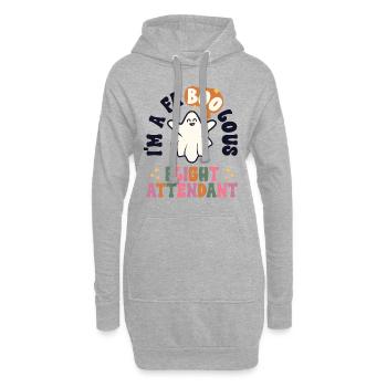 Faboolous Flugbegleiterin Retro Halloween - Hoodie-Kleid - Grau meliert - Vorne
