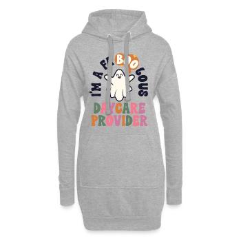 Faboolous Garderie Provider Halloween Nanny Child - Sweat-shirt à capuche long Femme - gris chiné - Devant