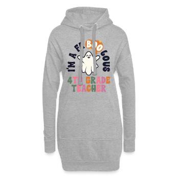 Lehrer Halloween Retro 4. Klasse Vintage Vierte - Hoodie-Kleid - Grau meliert - Vorne