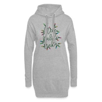 Mele Kalikimaka Lumières de Noël Vacances festives - Sweat-shirt à capuche long Femme - gris chiné - Devant