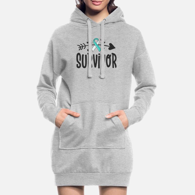 Gebärmutterhalskrebs Überlebende Bewusstsein Mutter Mutter Mutter Hoodie-Kleid