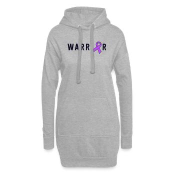 Alzheimers Warrior Dementia Support Ruban violet - Sweat-shirt à capuche long Femme - gris chiné - Devant