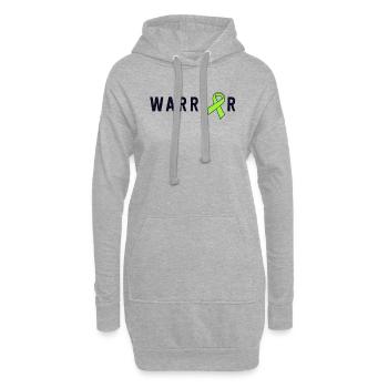 Krieger Limettengrün Bewusstsein Band Lyme-Borreliose - Hoodie-Kleid - Grau meliert - Vorne