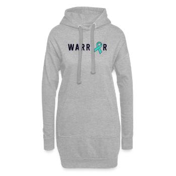 Warrior Motivational Teal Awareness Ribbon - Hoodie-Kleid - Grau meliert - Vorne