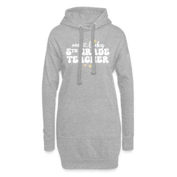 Un enseignant chanceux Rétro Enseignant de 5e année St - Sweat-shirt à capuche long Femme - gris chiné - Devant