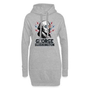 George Sloshington 4. Juli Herren Amerikanische Flagge - Hoodie-Kleid - Grau meliert - Vorne