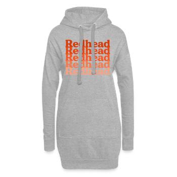 Retro Rothaarige Frauen Rothaariges Mädchen Irischer Ingwer - Hoodie-Kleid - Grau meliert - Vorne