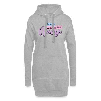 Badass Infirmière d’urgence Trauma Queen ER Emergency - Sweat-shirt à capuche long Femme - gris chiné - Devant
