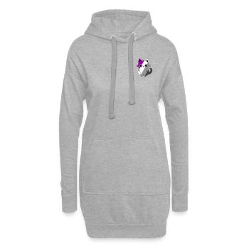 Pocket Cat Asexual Pride Month Minimalistisch Subtil - Hoodie-Kleid - Grau meliert - Vorne