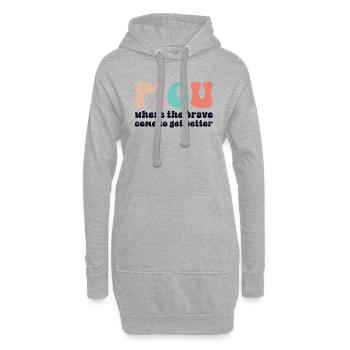 Infirmière de l’USIP Rétro Peds Infirmière Pédiatrique Intensive - Sweat-shirt à capuche long Femme - gris chiné - Devant