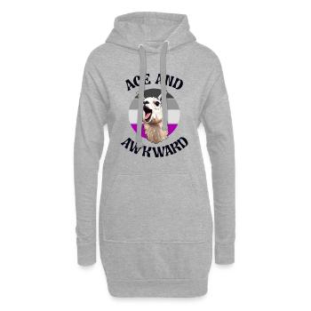 Ass und unbeholfen lustig asexuell Pride Month Niedlich - Hoodie-Kleid - Grau meliert - Vorne