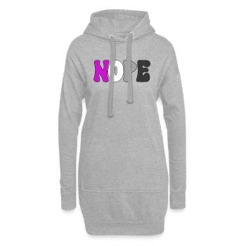 Nope Asexuality Pride Month Ace Aromantic Aro - Hoodie-Kleid - Grau meliert - Vorne