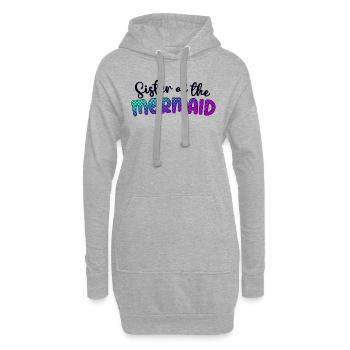 Schwester Der Meerjungfrau Mädchen Familie Matching - Hoodie-Kleid - Grau meliert - Vorne