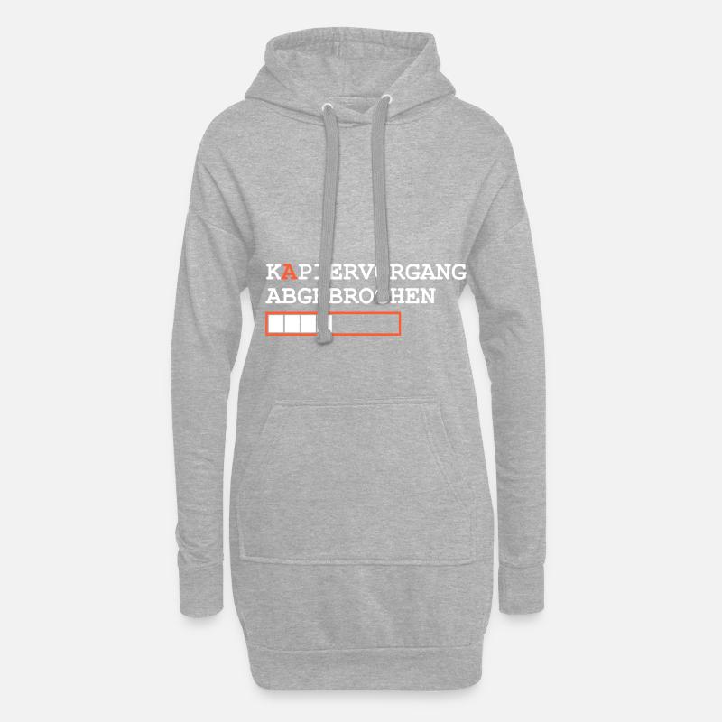 Kapiervorgang abgebrochen - Hoodie-Kleid - Grau meliert