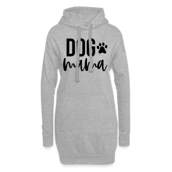 Hund Mama - Hoodie-Kleid - Grau meliert - Vorne
