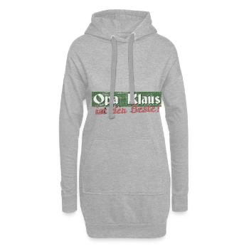 Opa Klaus - Hoodie-Kleid - Grau meliert - Vorne