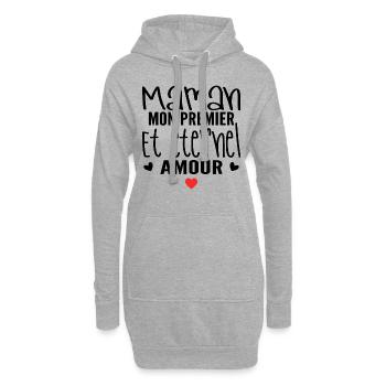 Ewige Liebe Mama Geschenk - Hoodie-Kleid - Grau meliert - Vorne