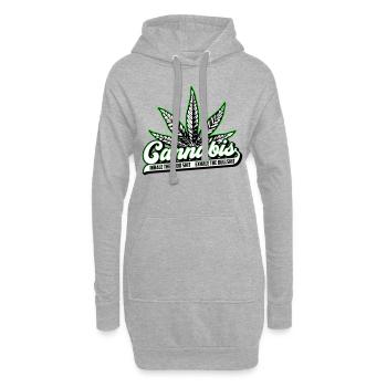 Les couleurs peuvent être modifiées | Cannanis Inhale Exhale - Sweat-shirt à capuche long Femme - gris chiné - Devant